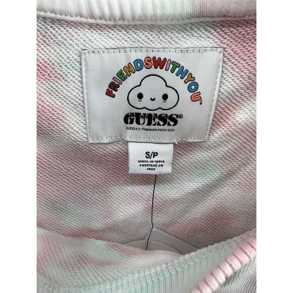 Guess Friends With You Small Tie Dye Crew Pullover Sweatshirt New - Picture 7 of 9